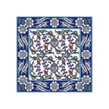 Iznik Floral Patterned 60x60 cm Ceramic Tile Set
