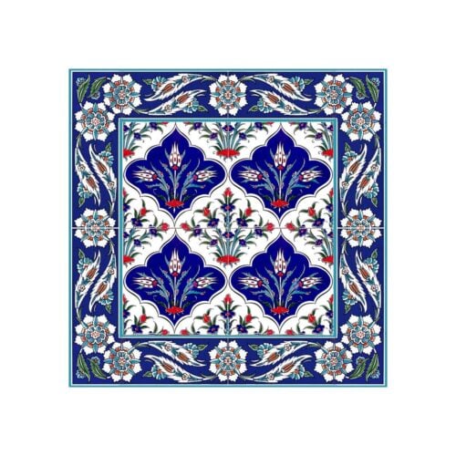 Iznik patterned 60x60 cm kutahya style ceramic tile set