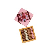 Mixed Chocolate Coated Dates with Almond in Box Adnan Efendi 260 gr (9.17oz)