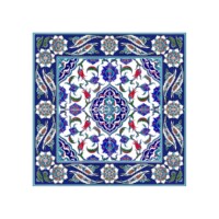 Ottoman Iznik Patterned 60×60 cm Kutahya Style Ceramic Tile Set