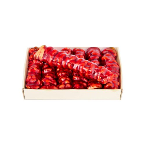 Pomegranate flavored churchkhela with walnut birsalkim