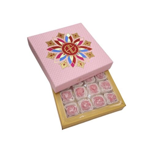 Rose flavored special ottoman turkish delight in box adnan efendi 220 gr (7. 76oz)