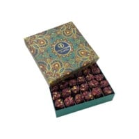 Rose Leaf Coated Turkish Delight with Rose Flavor and Pistachio in Box Adnan Efendi