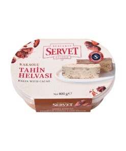 Sugar-Free Cocoa Tahini Halva Servet Sekerleme 400 gr (14.11oz)