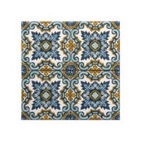 Talavera Patterned 10×10 cm Mexican Style Porcelain Tile Set (ics30) Ikbal Porselen – 4 Pieces