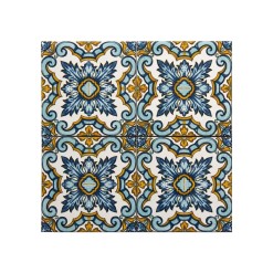 Talavera Patterned 10×10 cm Mexican Style Porcelain Tile Set (ics30) Ikbal Porselen – 4 Pieces