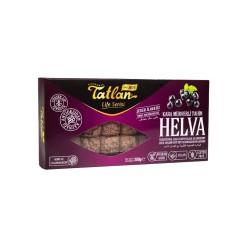 Tatlan Helva Life Series Sugar-Free Black Elderberry Tahini Halva 300 gr (10.58oz)