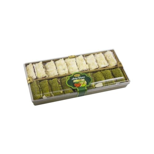 Tugba antep ruyasi flaky turkish delight with pistachio and almond 300 gr (10. 59oz)