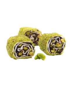 Turkish Delight Roll with Pistachio and Chocolate Sauce Adnan Efendi