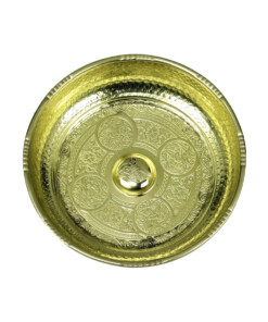 Yellow-Plated Copper Hammam Bowl 20 cm (1494) Sonay Bakircilik