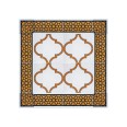Yellow and White Arabesque Patterned 60x60 cm Kutahya Style Tile Set