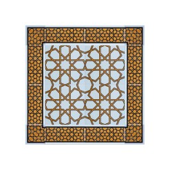 Yellow and White Turkmen Star 60x60 cm Tile Set