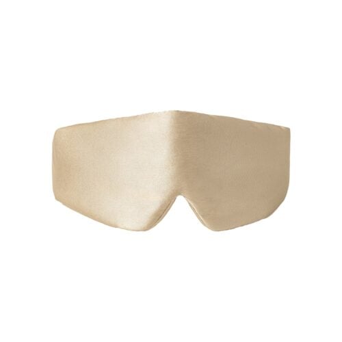 Beauty pillow taupe silk sleep mask