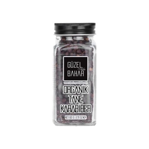 Organic black peppercorns in glass bottle guzel ada gida 60 gr (2. 11oz)