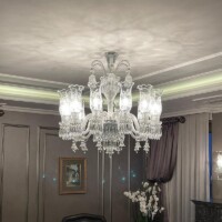 Handmade 12 Lamps Crystal Palace Chandelier