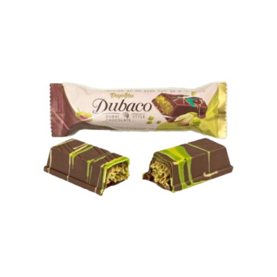 Dubaco Dubai Chocolate Bar with Pistachio Cream and Kadayif Filling 35g (1.23oz)-